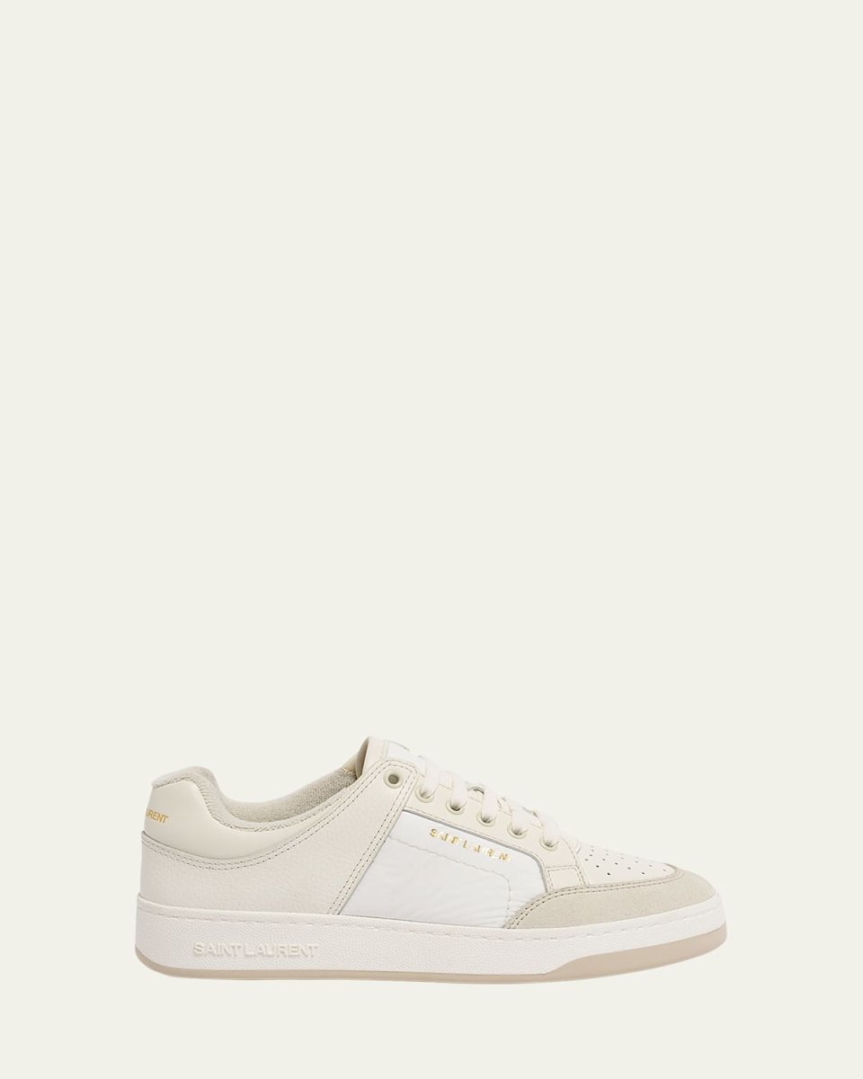 SL61 Mixed Leather Low-Top Sneakers